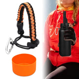 Maxbell Water Bottle Handle Protective Silicone Sleeve for Outdoor Activities Sports Orange Medium