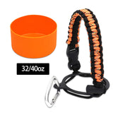 Maxbell Water Bottle Handle Protective Silicone Sleeve for Outdoor Activities Sports Orange Medium