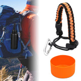 Maxbell Water Bottle Handle Protective Silicone Sleeve for Outdoor Activities Sports Orange Large