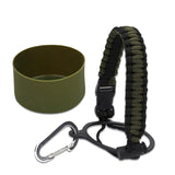 Maxbell Water Bottle Handle Protective Silicone Sleeve for Outdoor Activities Sports Deep Green Small