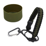Maxbell Water Bottle Handle Protective Silicone Sleeve for Outdoor Activities Sports Deep Green Small