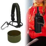 Maxbell Water Bottle Handle Protective Silicone Sleeve for Outdoor Activities Sports Deep Green Medium