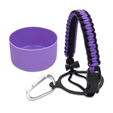 Maxbell Water Bottle Handle Protective Silicone Sleeve for Outdoor Activities Sports Violet Small