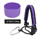Maxbell Water Bottle Handle Protective Silicone Sleeve for Outdoor Activities Sports Violet Small