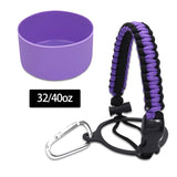 Maxbell Water Bottle Handle Protective Silicone Sleeve for Outdoor Activities Sports Violet Medium