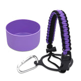 Maxbell Water Bottle Handle Protective Silicone Sleeve for Outdoor Activities Sports Violet Large