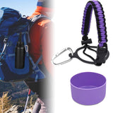 Maxbell Water Bottle Handle Protective Silicone Sleeve for Outdoor Activities Sports Violet Large