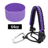 Maxbell Water Bottle Handle Protective Silicone Sleeve for Outdoor Activities Sports Violet Large