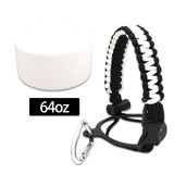 Maxbell Water Bottle Handle Protective Silicone Sleeve for Outdoor Activities Sports White Large