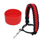 Maxbell Water Bottle Handle Protective Silicone Sleeve for Outdoor Activities Sports Red Small