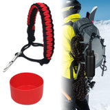 Maxbell Water Bottle Handle Protective Silicone Sleeve for Outdoor Activities Sports Red Small