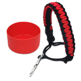 Maxbell Water Bottle Handle Protective Silicone Sleeve for Outdoor Activities Sports Red Large