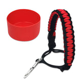 Maxbell Water Bottle Handle Protective Silicone Sleeve for Outdoor Activities Sports Red Large