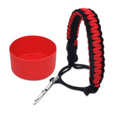 Maxbell Water Bottle Handle Protective Silicone Sleeve for Outdoor Activities Sports Red Large