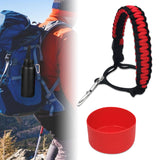 Maxbell Water Bottle Handle Protective Silicone Sleeve for Outdoor Activities Sports Red Large
