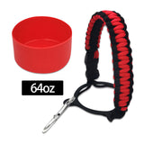 Maxbell Water Bottle Handle Protective Silicone Sleeve for Outdoor Activities Sports Red Large