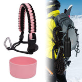Maxbell Water Bottle Handle Protective Silicone Sleeve for Outdoor Activities Sports Light Pink Small