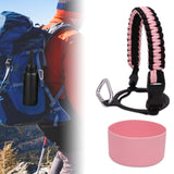 Maxbell Water Bottle Handle Protective Silicone Sleeve for Outdoor Activities Sports Light Pink Small
