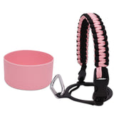 Maxbell Water Bottle Handle Protective Silicone Sleeve for Outdoor Activities Sports Light Pink Medium