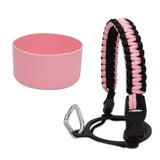 Maxbell Water Bottle Handle Protective Silicone Sleeve for Outdoor Activities Sports Light Pink Medium