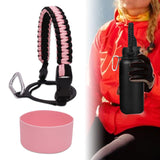 Maxbell Water Bottle Handle Protective Silicone Sleeve for Outdoor Activities Sports Light Pink Medium