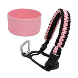 Maxbell Water Bottle Handle Protective Silicone Sleeve for Outdoor Activities Sports Light Pink Large