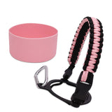 Maxbell Water Bottle Handle Protective Silicone Sleeve for Outdoor Activities Sports Light Pink Large
