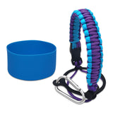 Maxbell Water Bottle Handle Protective Silicone Sleeve for Outdoor Activities Sports Peacock Blue Small