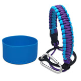 Maxbell Water Bottle Handle Protective Silicone Sleeve for Outdoor Activities Sports Peacock Blue Small