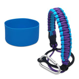 Maxbell Water Bottle Handle Protective Silicone Sleeve for Outdoor Activities Sports Peacock Blue Small