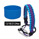 Maxbell Water Bottle Handle Protective Silicone Sleeve for Outdoor Activities Sports Peacock Blue Small