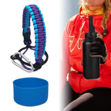Maxbell Water Bottle Handle Protective Silicone Sleeve for Outdoor Activities Sports Peacock Blue Medium