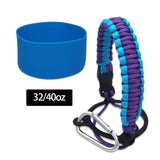 Maxbell Water Bottle Handle Protective Silicone Sleeve for Outdoor Activities Sports Peacock Blue Medium