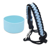 Maxbell Water Bottle Handle Protective Silicone Sleeve for Outdoor Activities Sports Light Blue Small