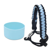 Maxbell Water Bottle Handle Protective Silicone Sleeve for Outdoor Activities Sports Light Blue Small