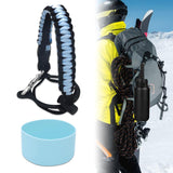 Maxbell Water Bottle Handle Protective Silicone Sleeve for Outdoor Activities Sports Light Blue Small