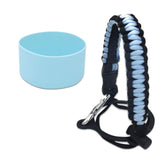 Maxbell Water Bottle Handle Protective Silicone Sleeve for Outdoor Activities Sports Light Blue Medium