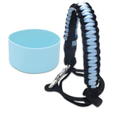 Maxbell Water Bottle Handle Protective Silicone Sleeve for Outdoor Activities Sports Light Blue Medium