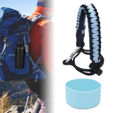 Maxbell Water Bottle Handle Protective Silicone Sleeve for Outdoor Activities Sports Light Blue Medium