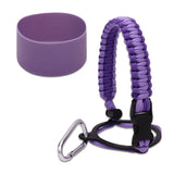 Maxbell Water Bottle Handle Protective Silicone Sleeve for Outdoor Activities Sports Deep Violet Small