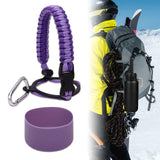 Maxbell Water Bottle Handle Protective Silicone Sleeve for Outdoor Activities Sports Deep Violet Small