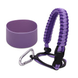 Maxbell Water Bottle Handle Protective Silicone Sleeve for Outdoor Activities Sports Deep Violet Medium