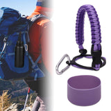 Maxbell Water Bottle Handle Protective Silicone Sleeve for Outdoor Activities Sports Deep Violet Medium