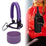 Maxbell Water Bottle Handle Protective Silicone Sleeve for Outdoor Activities Sports Deep Violet Medium