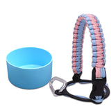 Maxbell Water Bottle Handle Protective Silicone Sleeve for Outdoor Activities Sports Raindrop Blue Small