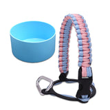 Maxbell Water Bottle Handle Protective Silicone Sleeve for Outdoor Activities Sports Raindrop Blue Small