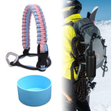 Maxbell Water Bottle Handle Protective Silicone Sleeve for Outdoor Activities Sports Raindrop Blue Small