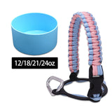 Maxbell Water Bottle Handle Protective Silicone Sleeve for Outdoor Activities Sports Raindrop Blue Small
