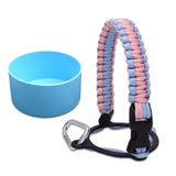 Maxbell Water Bottle Handle Protective Silicone Sleeve for Outdoor Activities Sports Raindrop Blue Medium