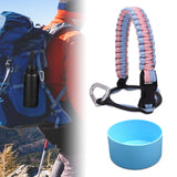 Maxbell Water Bottle Handle Protective Silicone Sleeve for Outdoor Activities Sports Raindrop Blue Medium